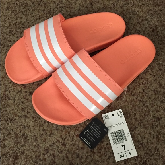 adidas adilette peach